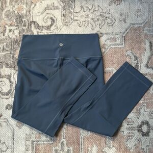 Lululemon Wunder Under Crop High-Rise Full-On Luxtreme 21” Blue Size 8